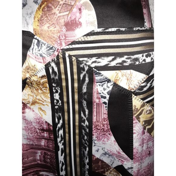 Sz 42 Just Cavalli by Roberto Cavalli Baroque Bold Print Peplum Skirt - Picture 3 of 8